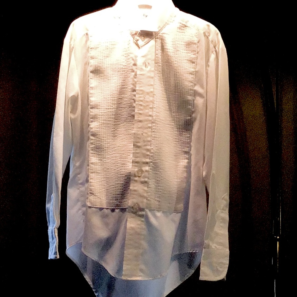 Boys white tuxedo shirt